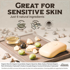 Carolina Castile Soap with olive oil provides hydrating cleansing