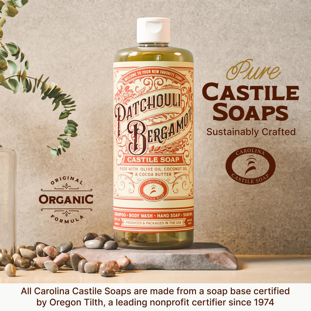 Carolina Castile Soap recyclable packaging and USA-made production