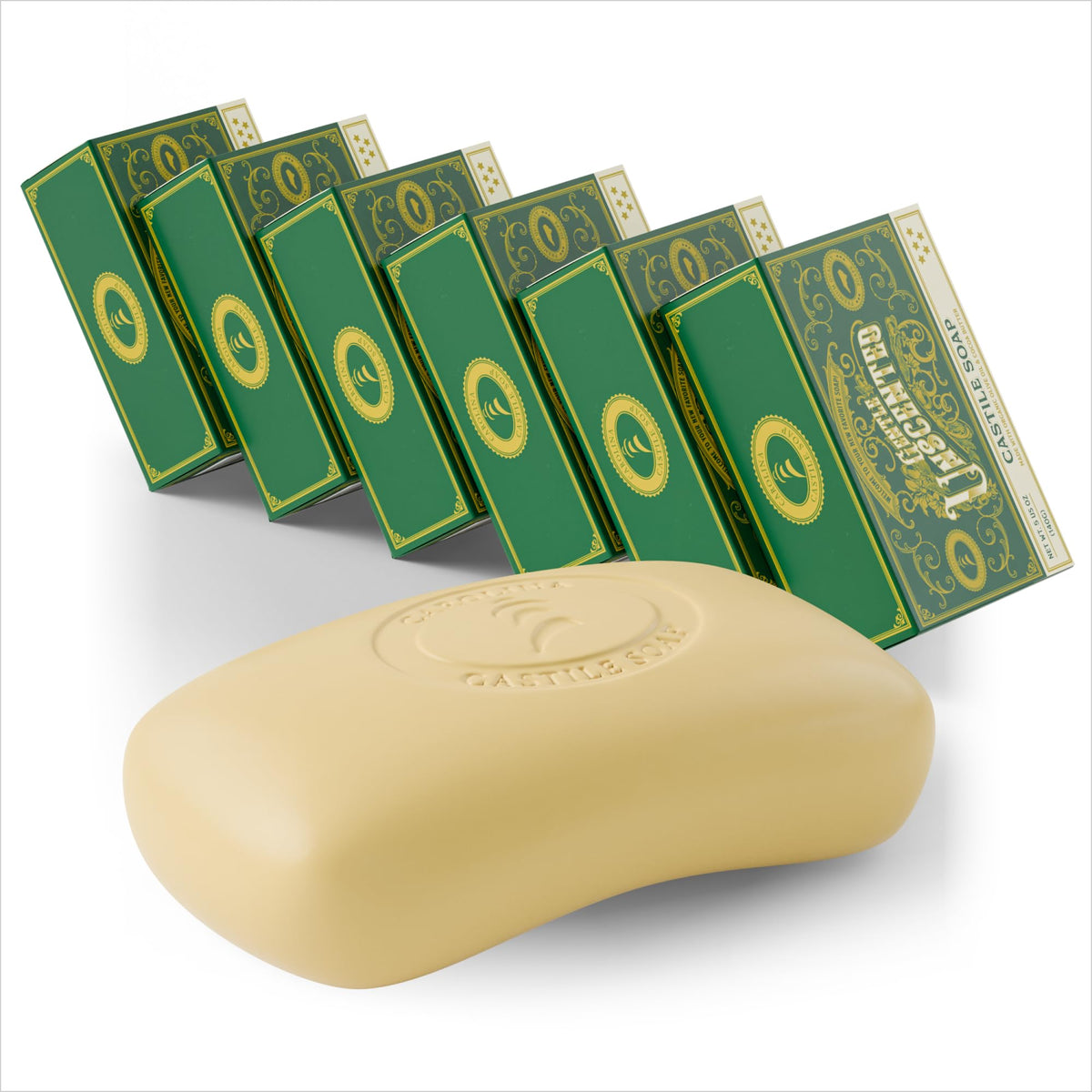 Carolina Castile Soap unscented bar pack for gentle cleansing