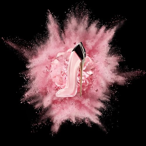 Good Girl Blush bottle side profile shows sleek silhouette for comfortable handling.