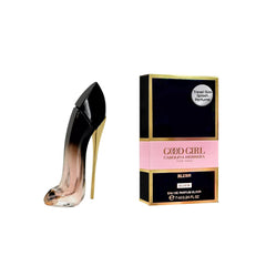 Carolina Herrera Good Girl Blush Elixir bottle, chic and travel-friendly for on-the-go fragrance.