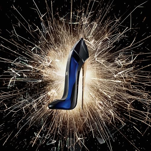 Carolina Herrera Good Girl packaging emphasizes dramatic contrast for gifting and display.