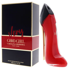 Carolina Herrera Very Good Girl EDP packaging shot, highlights gift-worthy presentation and portability.
