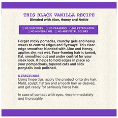 Edge Control applied to dry hair for frizz-free edges and subtle shine