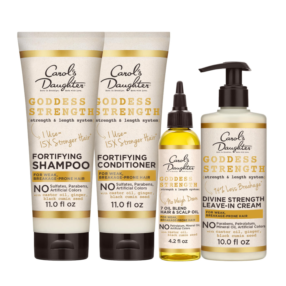 Carol's Daughter Goddess Strong Bundle box front for stronger hair.