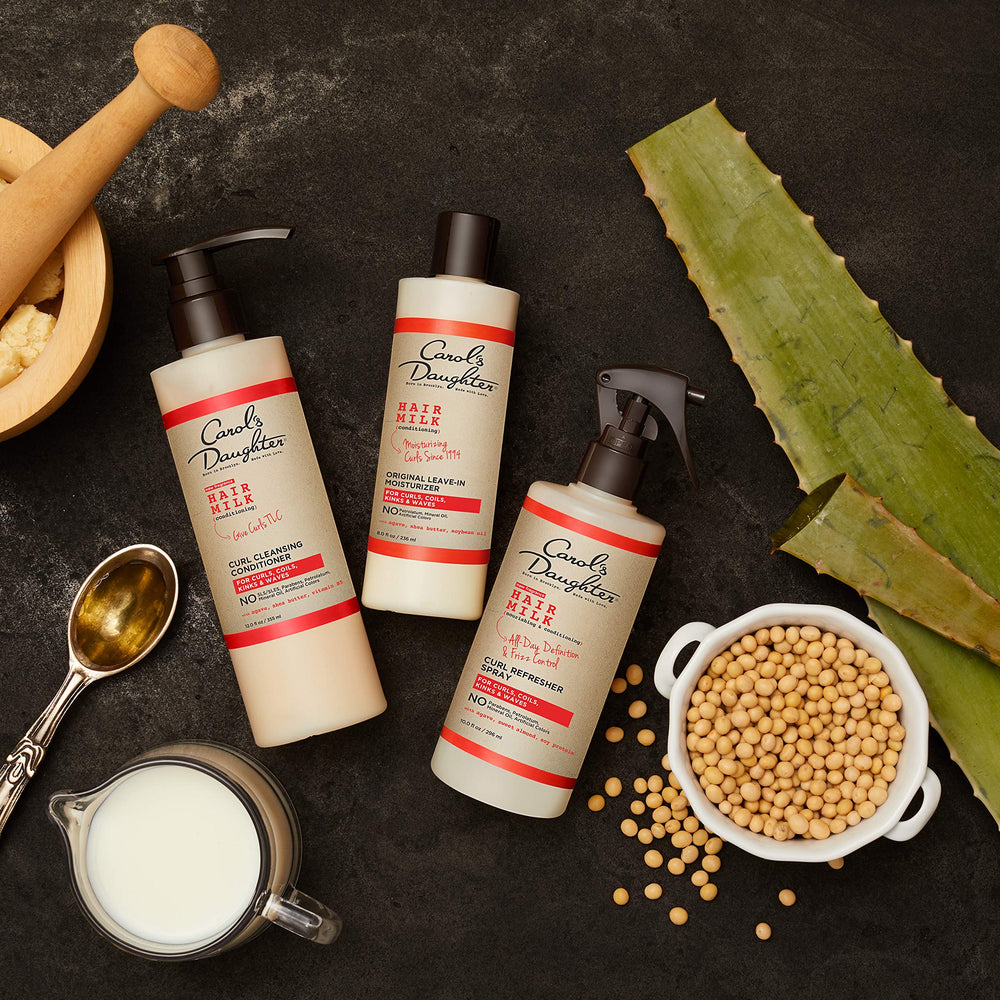Carol's Daughter Hair Milk Original, rizos naturales con forma suave.