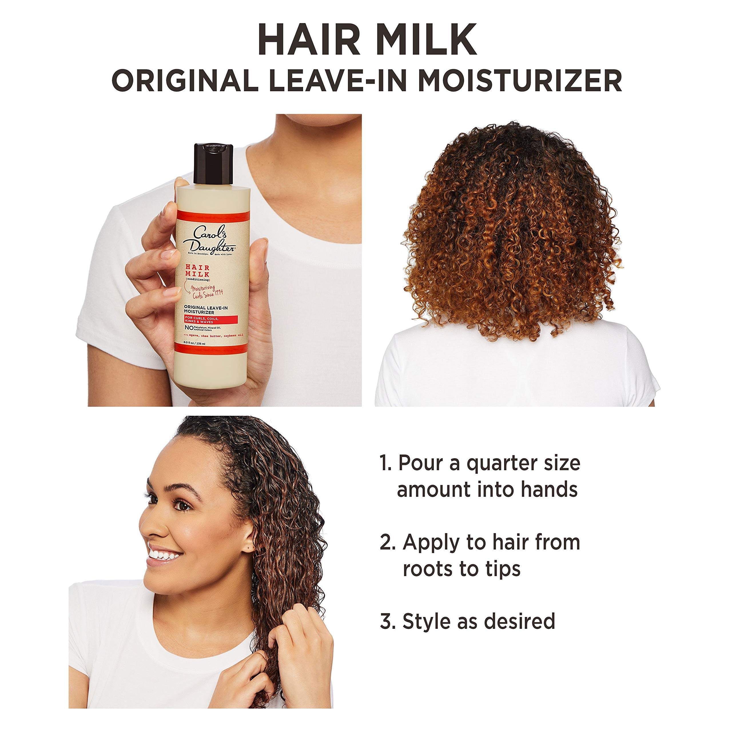 Carol's Daughter Hair Milk Original, textura cremosa para nutrición suave.