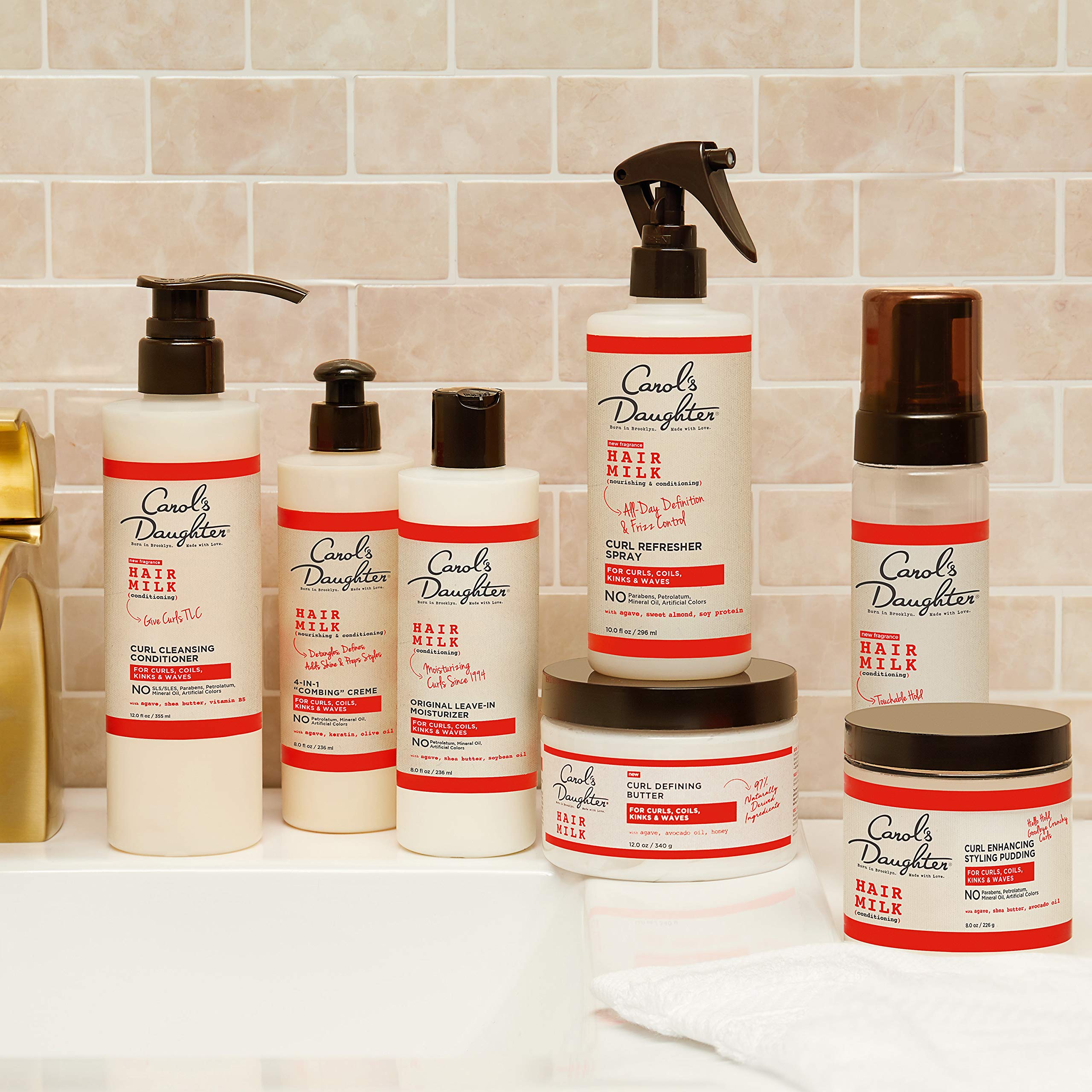Carol's Daughter Hair Milk Uso Diario: acabado natural con brillo suave.