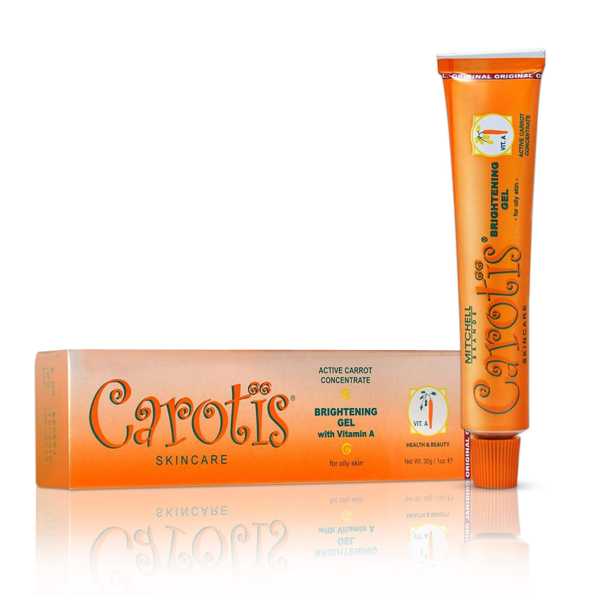 CAROTÏS Gel iluminador 30 g en bote para tono más uniforme en la piel.
