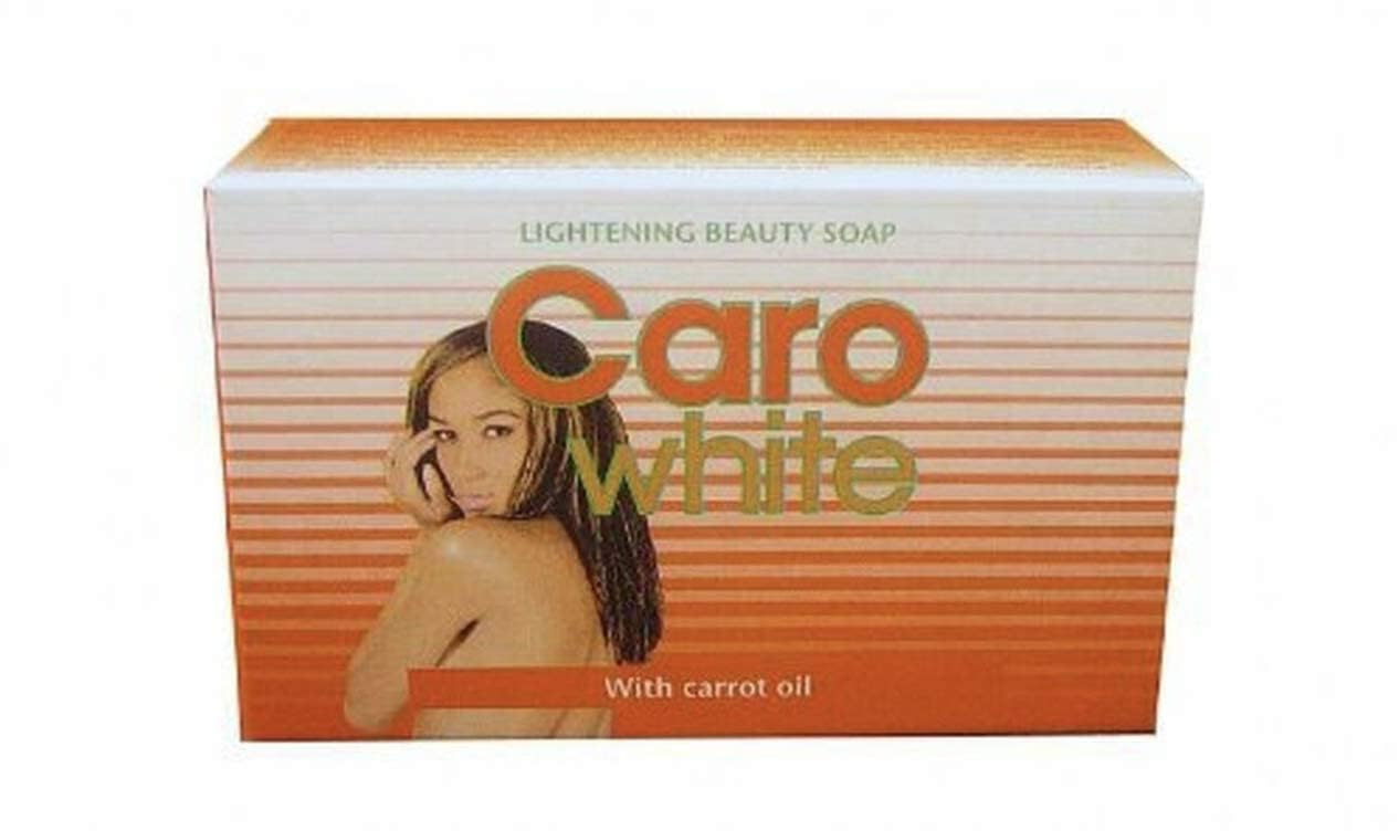 Caro White Beauty Skin Tone Soap packaging shown, convenient for travel and routine cleansing