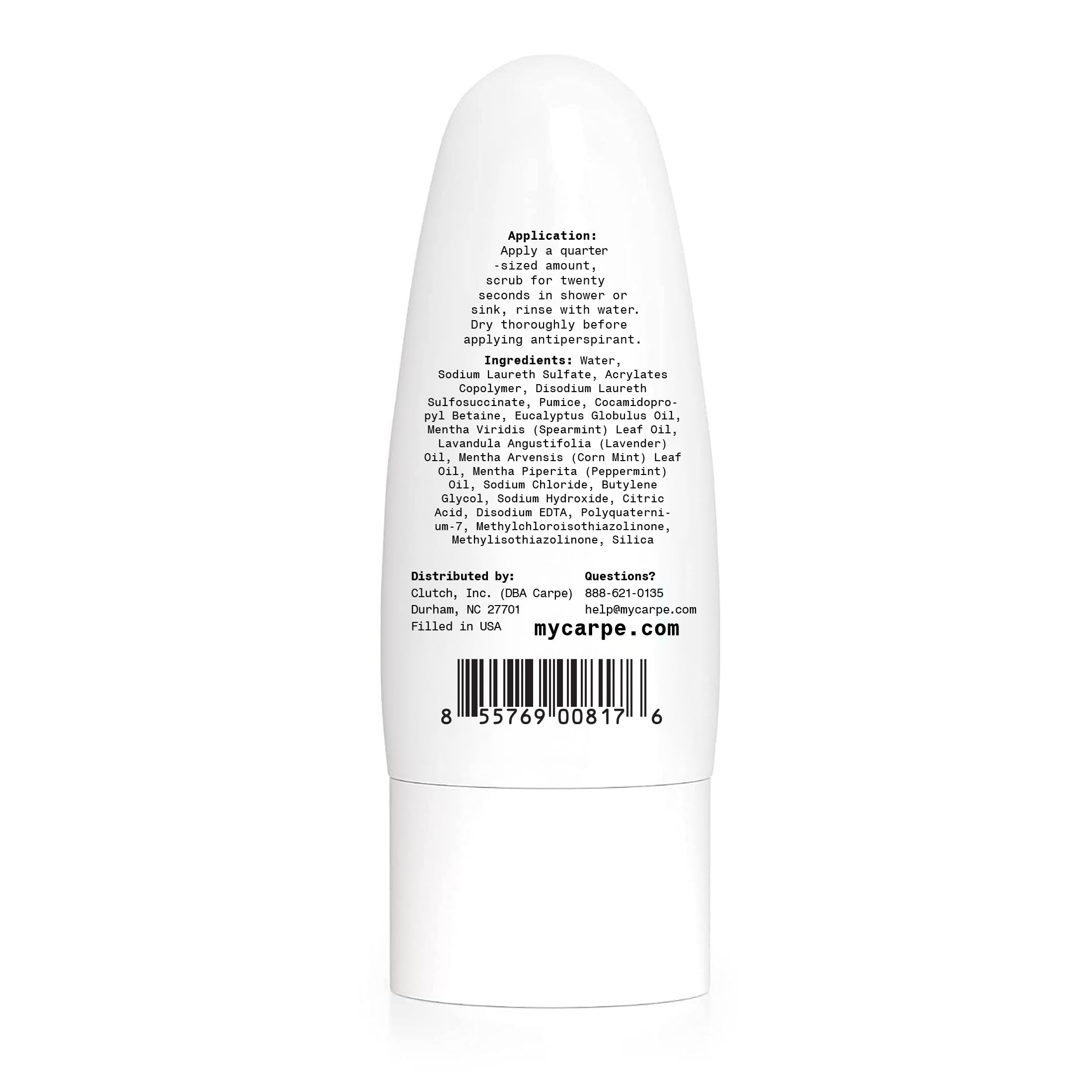 Carpe exfoliante axilas, empaque resistente y fácil de usar.