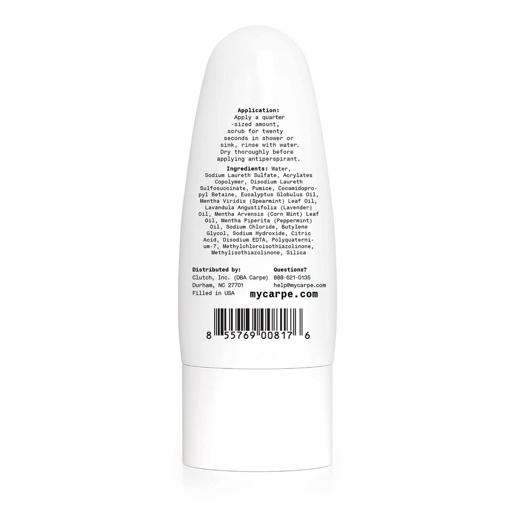 Carpe exfoliante axilas, empaque resistente y fácil de usar.