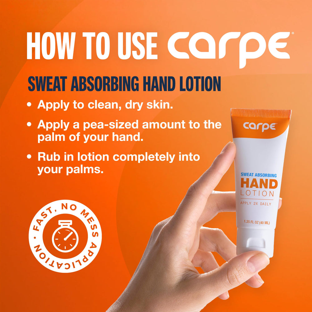 Carpe night-time application scene for long-lasting dry hands.