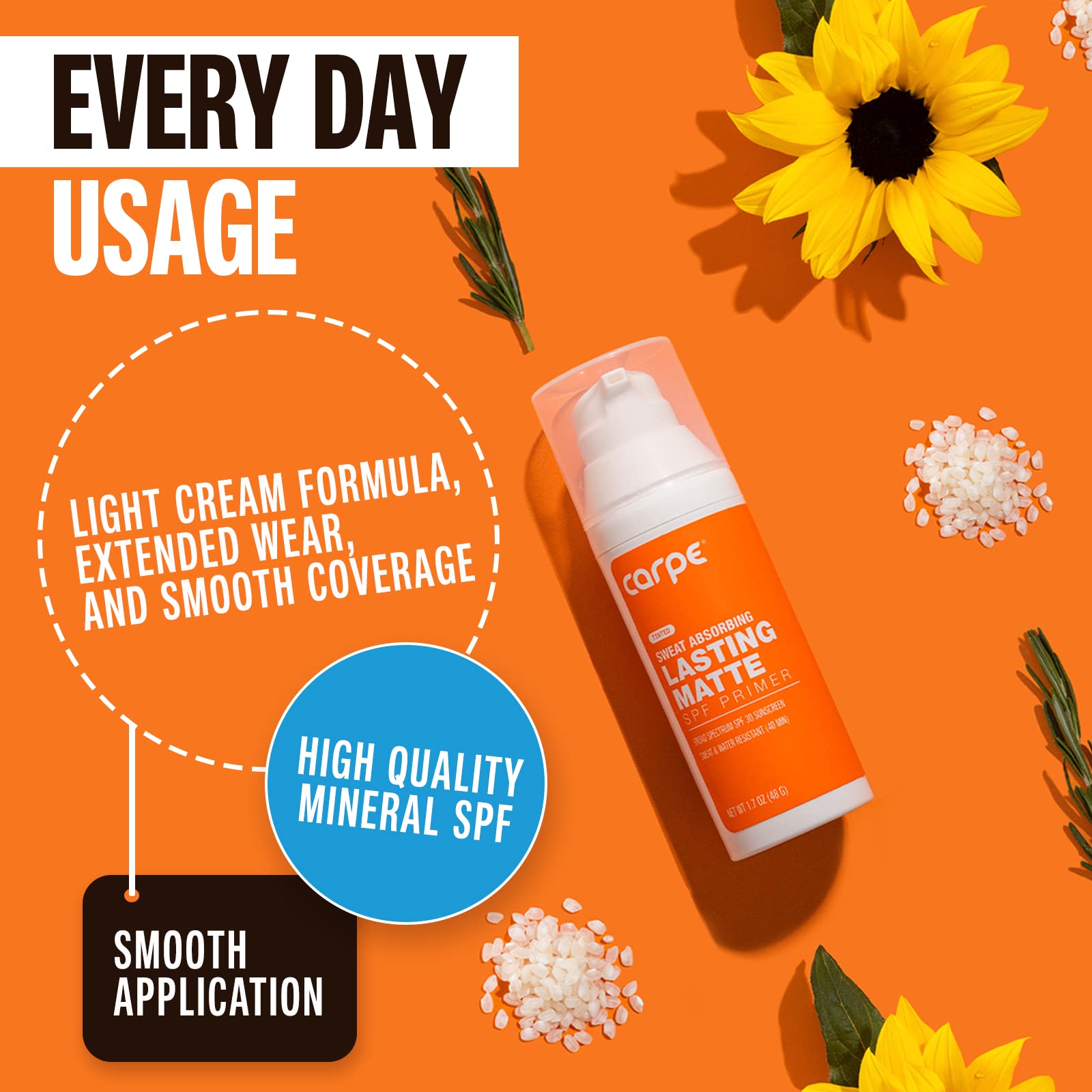 Carpe Primer tinted formula helps even skin tone with light coverage