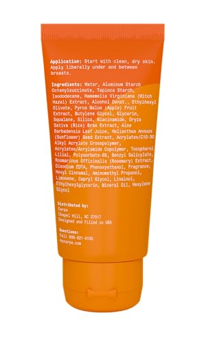 Carpe Sweat Absorbing Breast cream application shows smooth coverage and freshness.