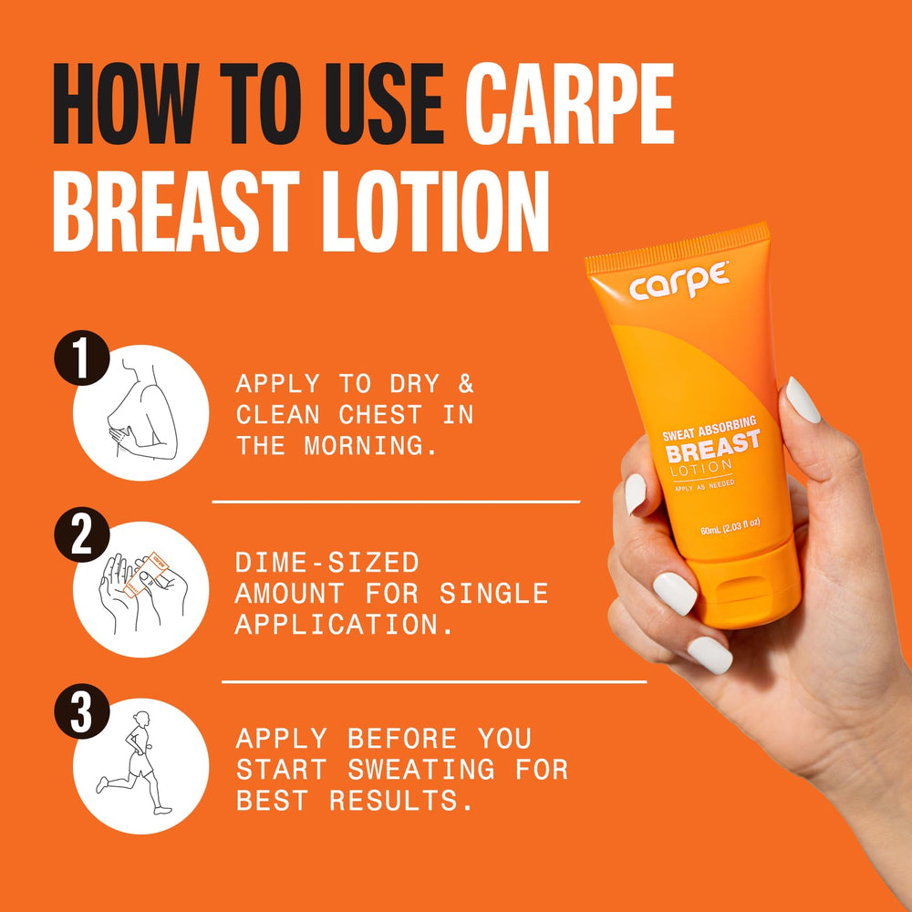 Carpe Sweat Absorbing Breast packaging design stands out on shelf.