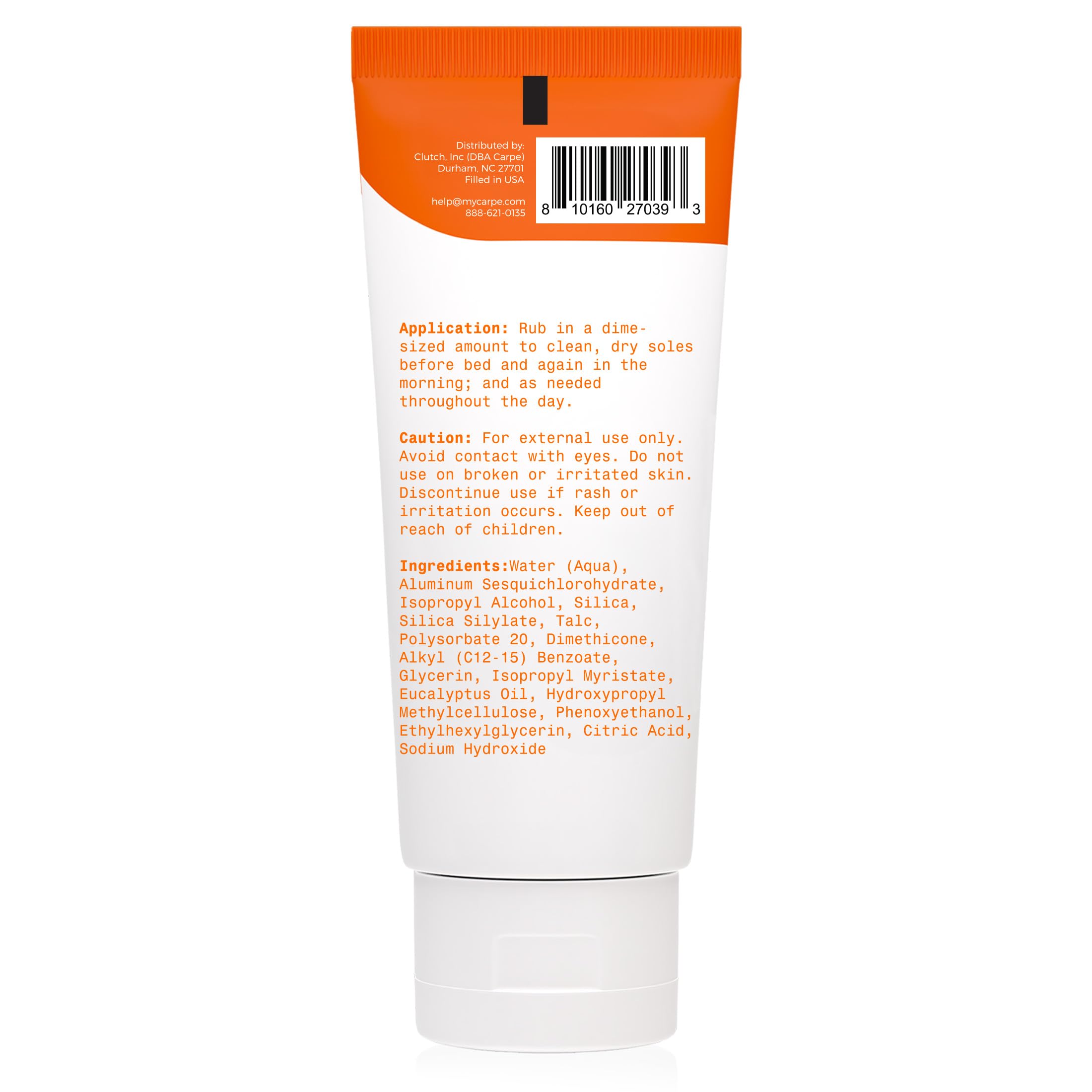 Two-pack packaging for easy at-home or on-the-go foot care.