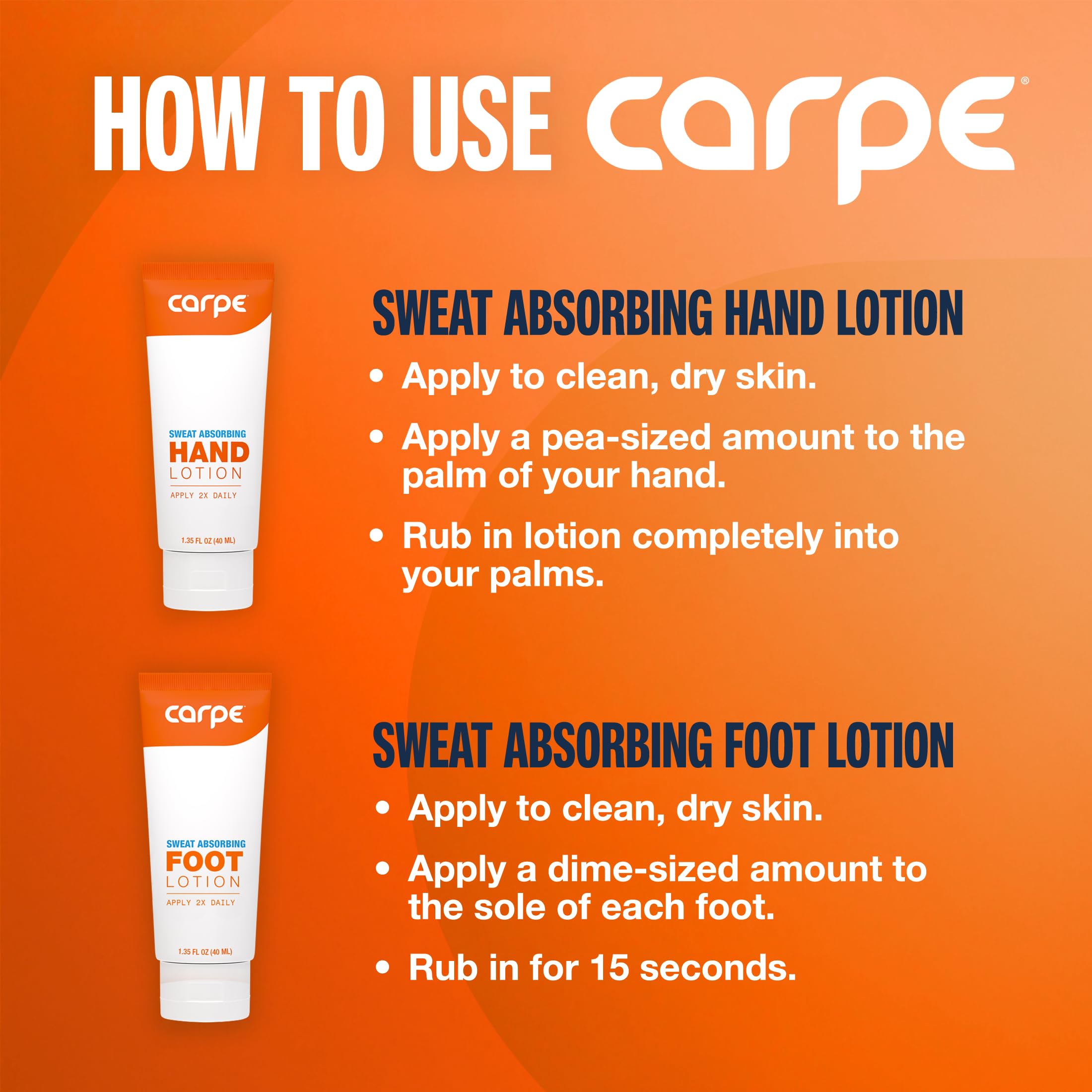 Close-up of Carpe lotion texture shows a non-greasy finish.
