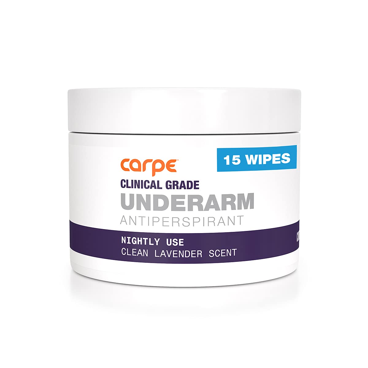 Carpe toallitas axila clinical grado para control del sudor diario