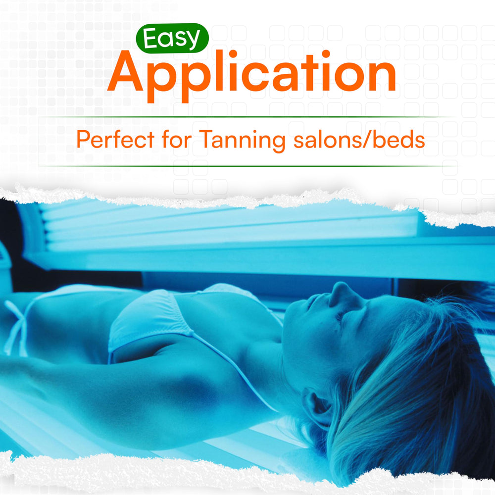 Carrot Sun tan lotion outdoors fosters a sun-kissed look.