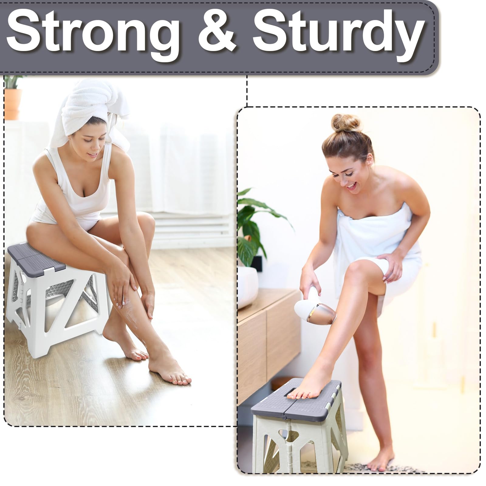 CarryEpic shower foot rest dimensions 13-4x11x12-6 inches for ample space