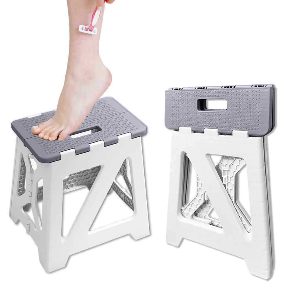 CarryEpic foldable shower foot rest in compact form for easy storage