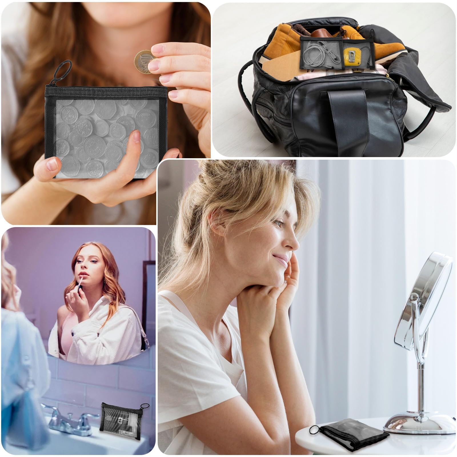 CarryEpic compact pouch set designed for handbags and backpacks.
