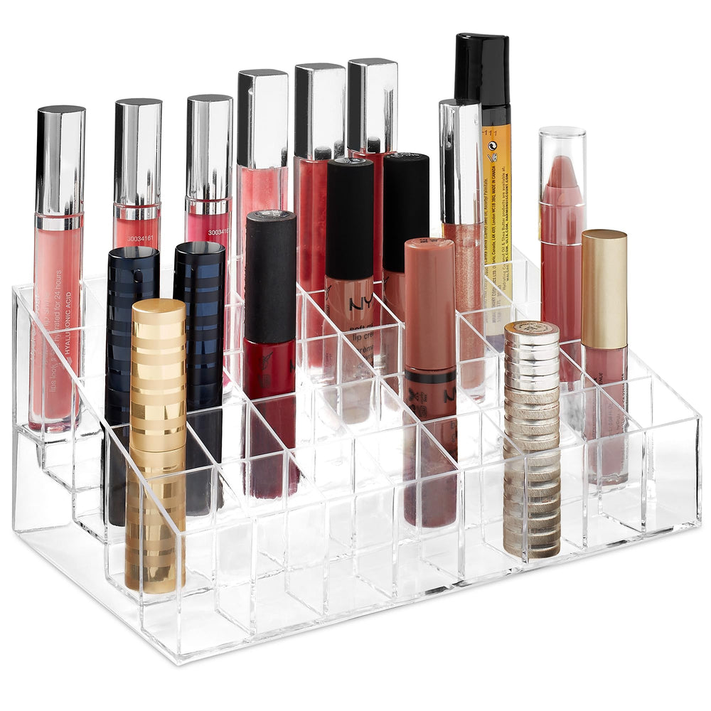 Casafield 40-slot lipstick organizer top-down view shows organized tubes