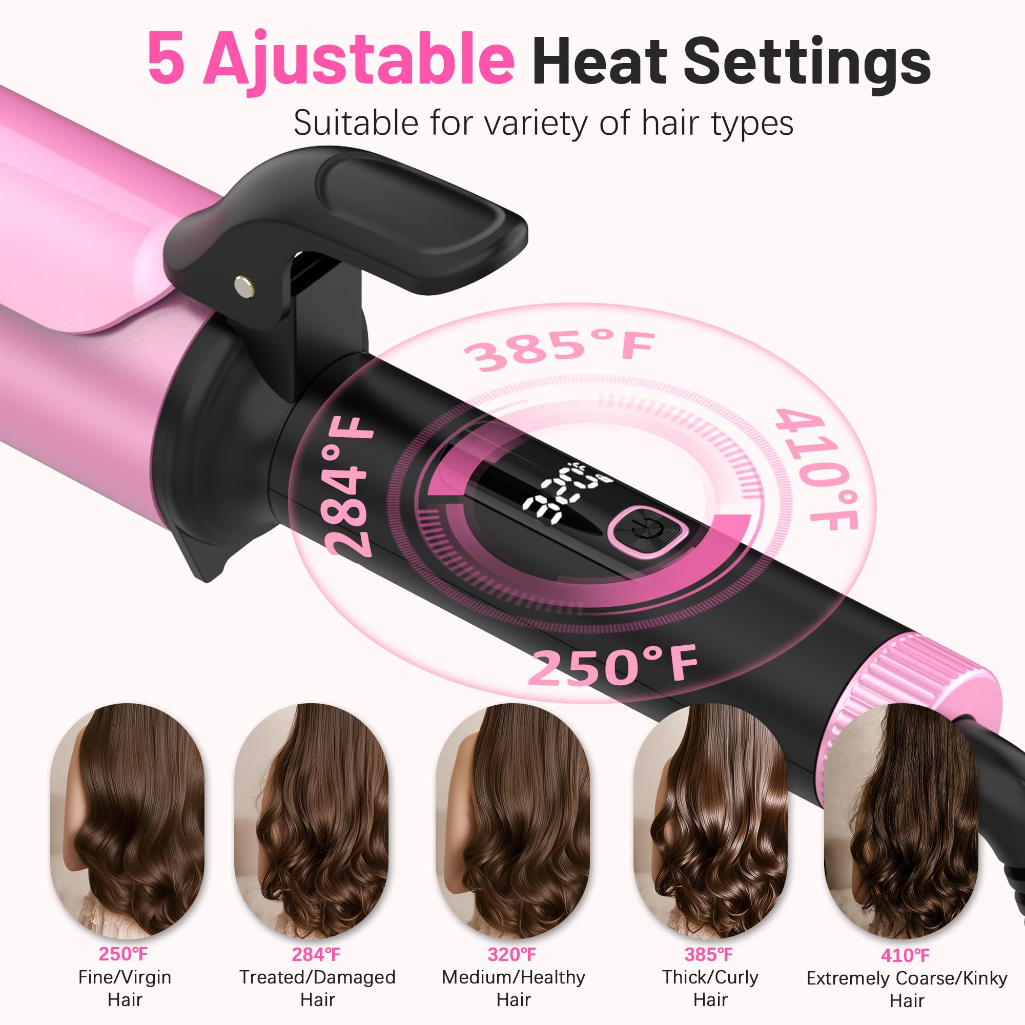 Casavok loose waves with the large-barrel for quick styling.