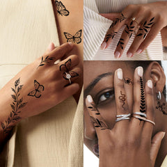 Casciybo butterfly and spider tattoo set for playful daily decor