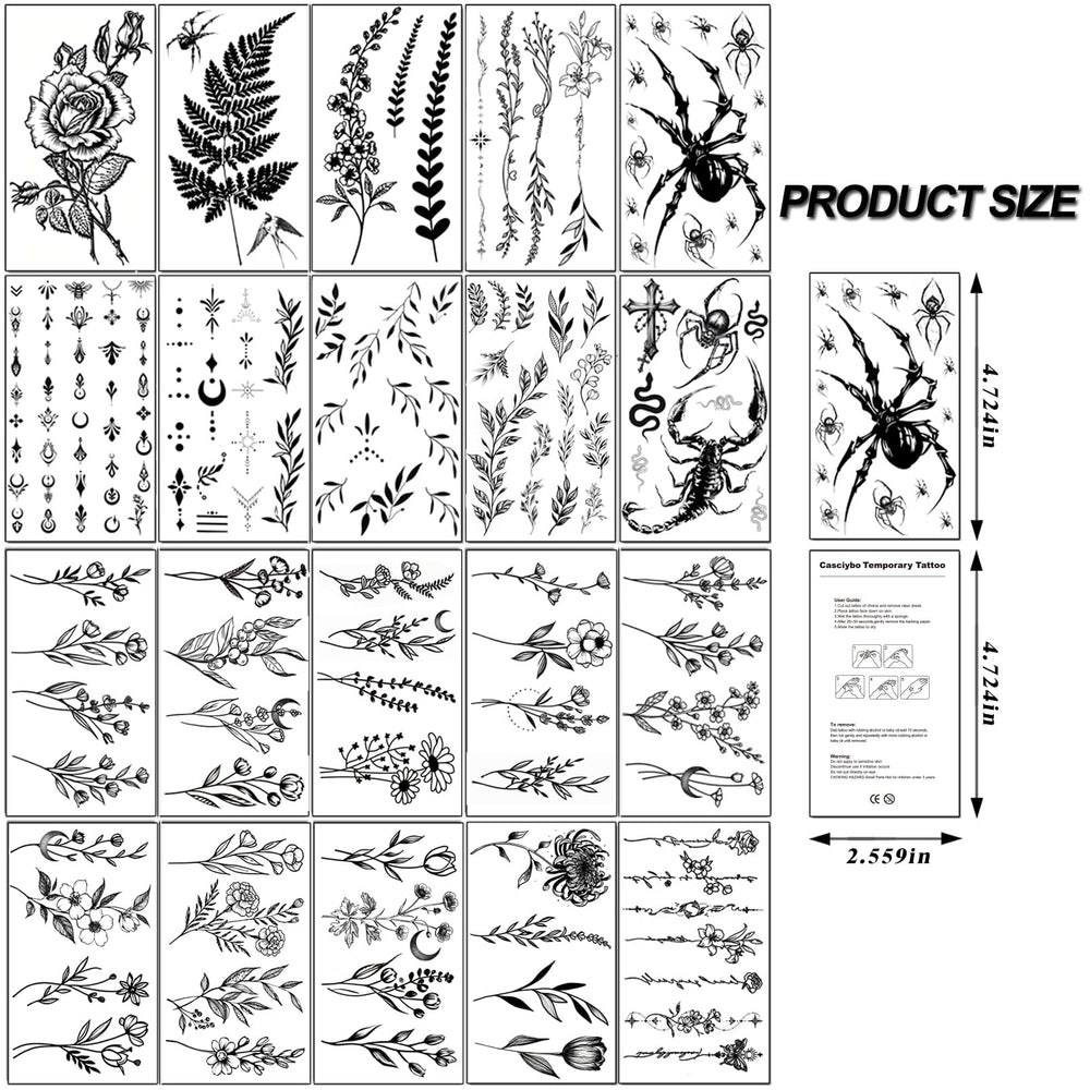 Casciybo waterproof tattoo set, great for beach or festival