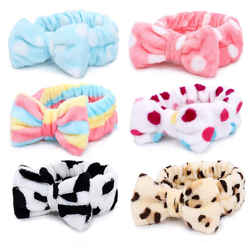 Casoty spa headband bow-style keeps hair away during makeup