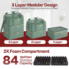 Castal teal organizer with detachable bottom for lightweight travel