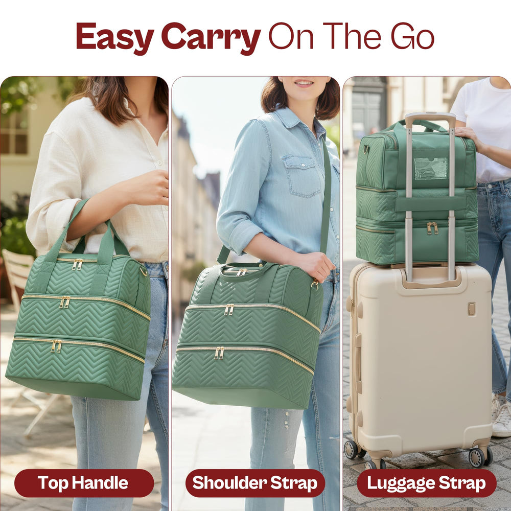 Castal embroidered fabric and gold zippers on teal nail organizer