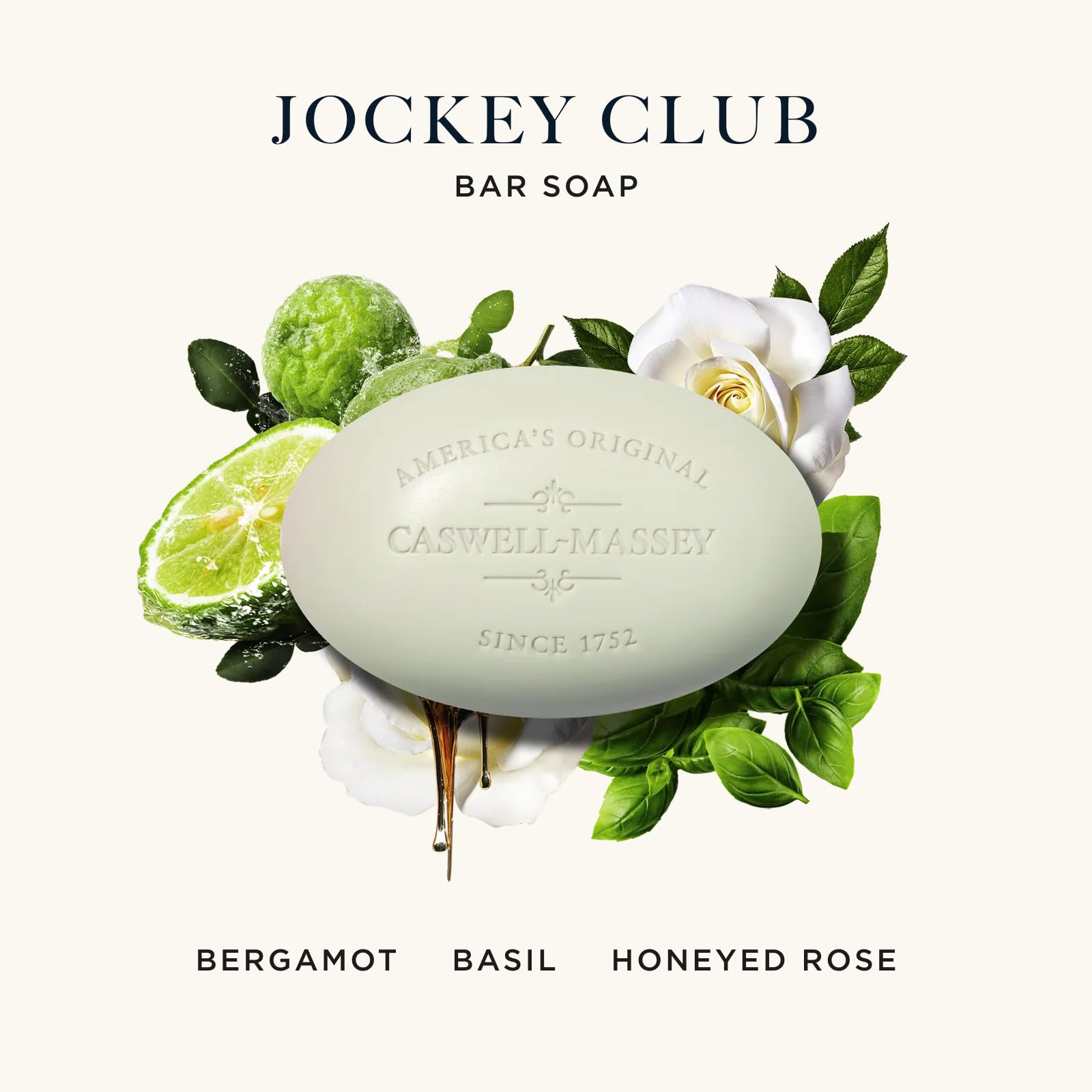 Caswell-Massey Jockey Club jabón tres veces molido para mayor durabilidad