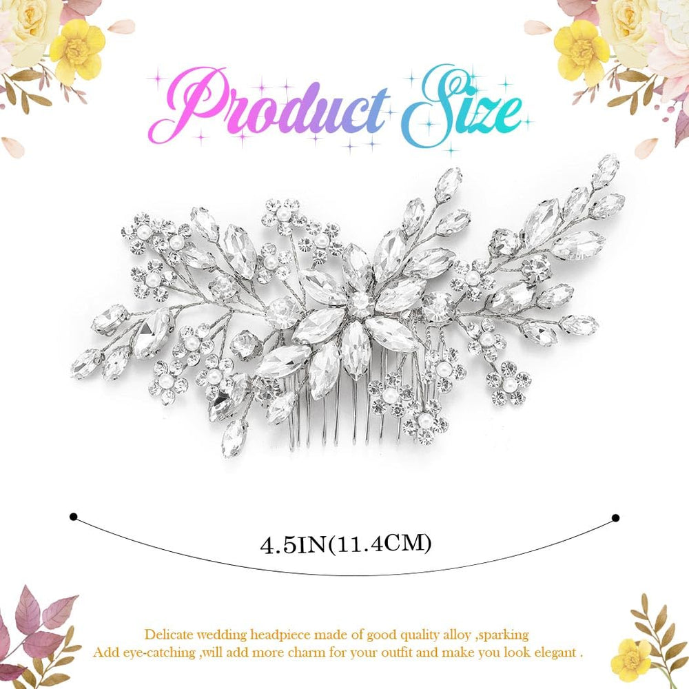 Catery clip de cabello para boda con cristales añade brillo al peinado