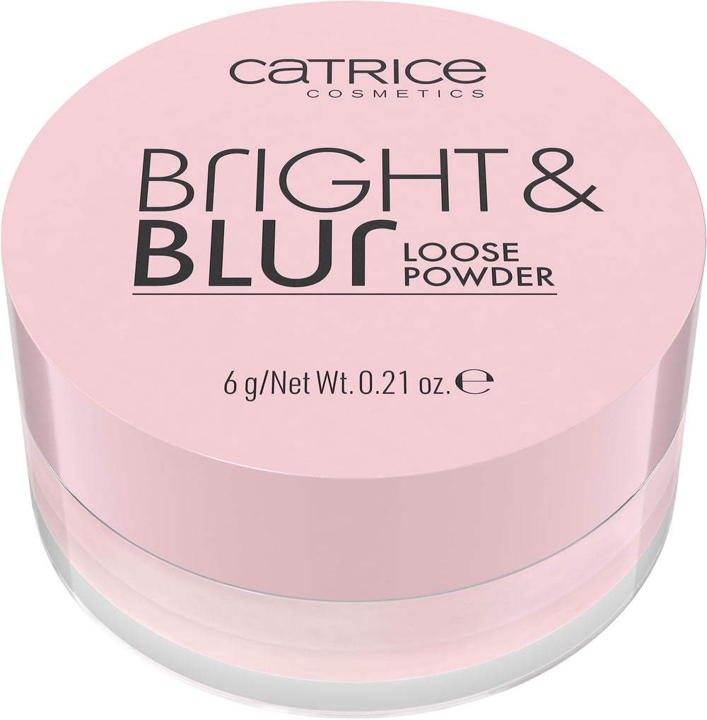 Catrice Bright & Blur powder brush applying a light, even coverage.