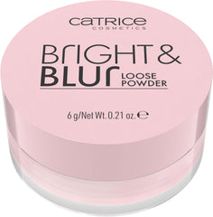 Catrice Bright & Blur powder brush applying a light, even coverage.