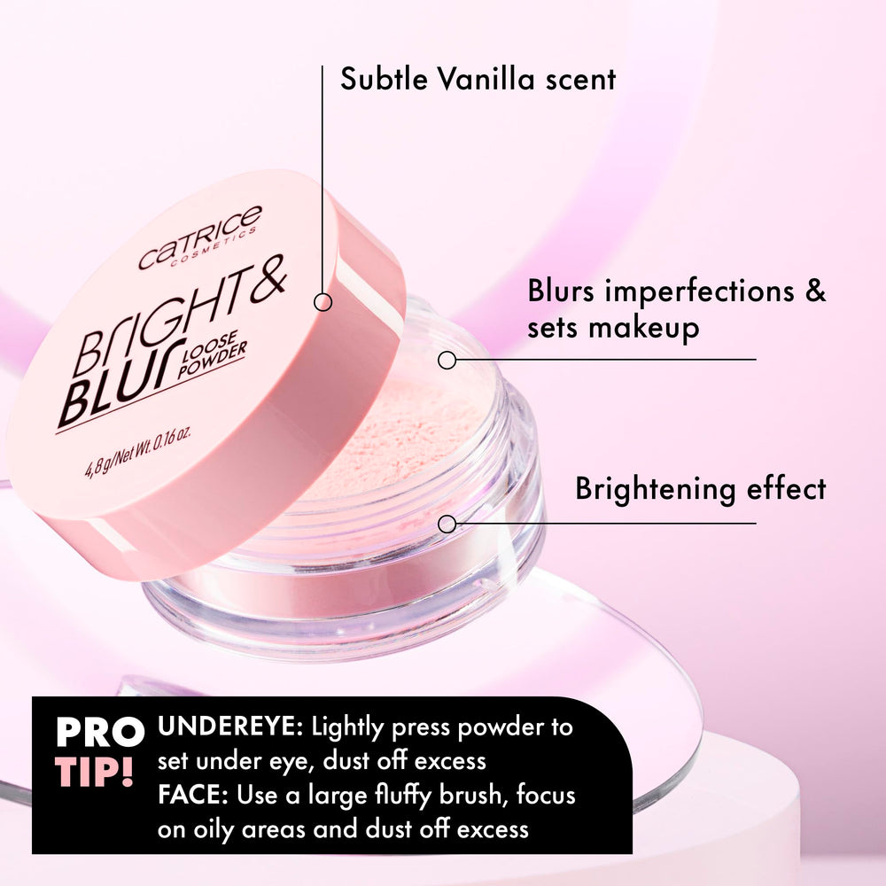 Under-eye press technique with Catrice powder to reduce creasing.