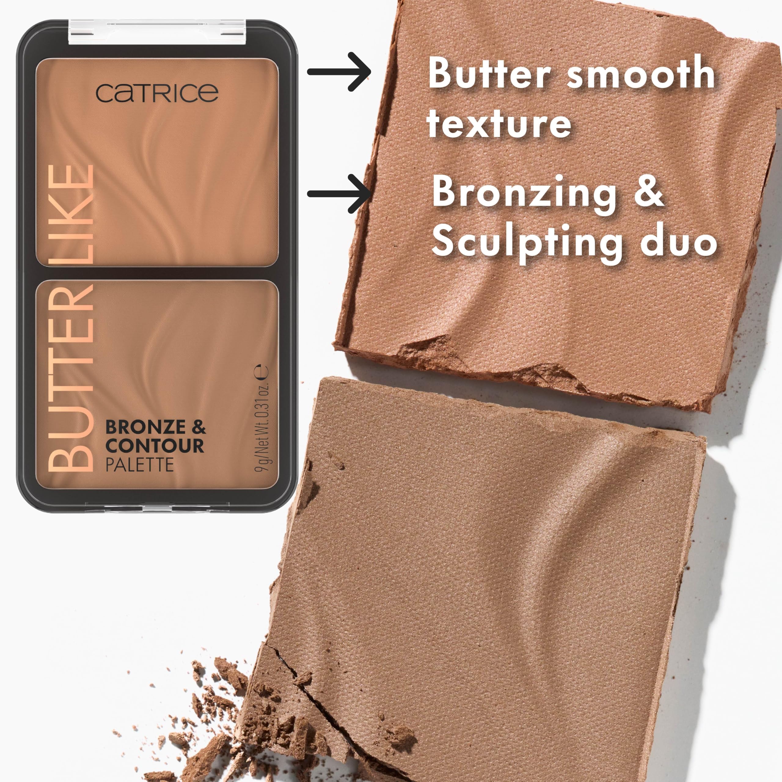 Catrice Butter Like Bronze Palette contour shade closeup for cool definition
