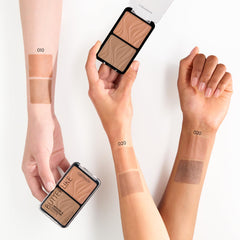 Catrice Butter Like Bronze Palette skin swatches reveal natural, blendable color