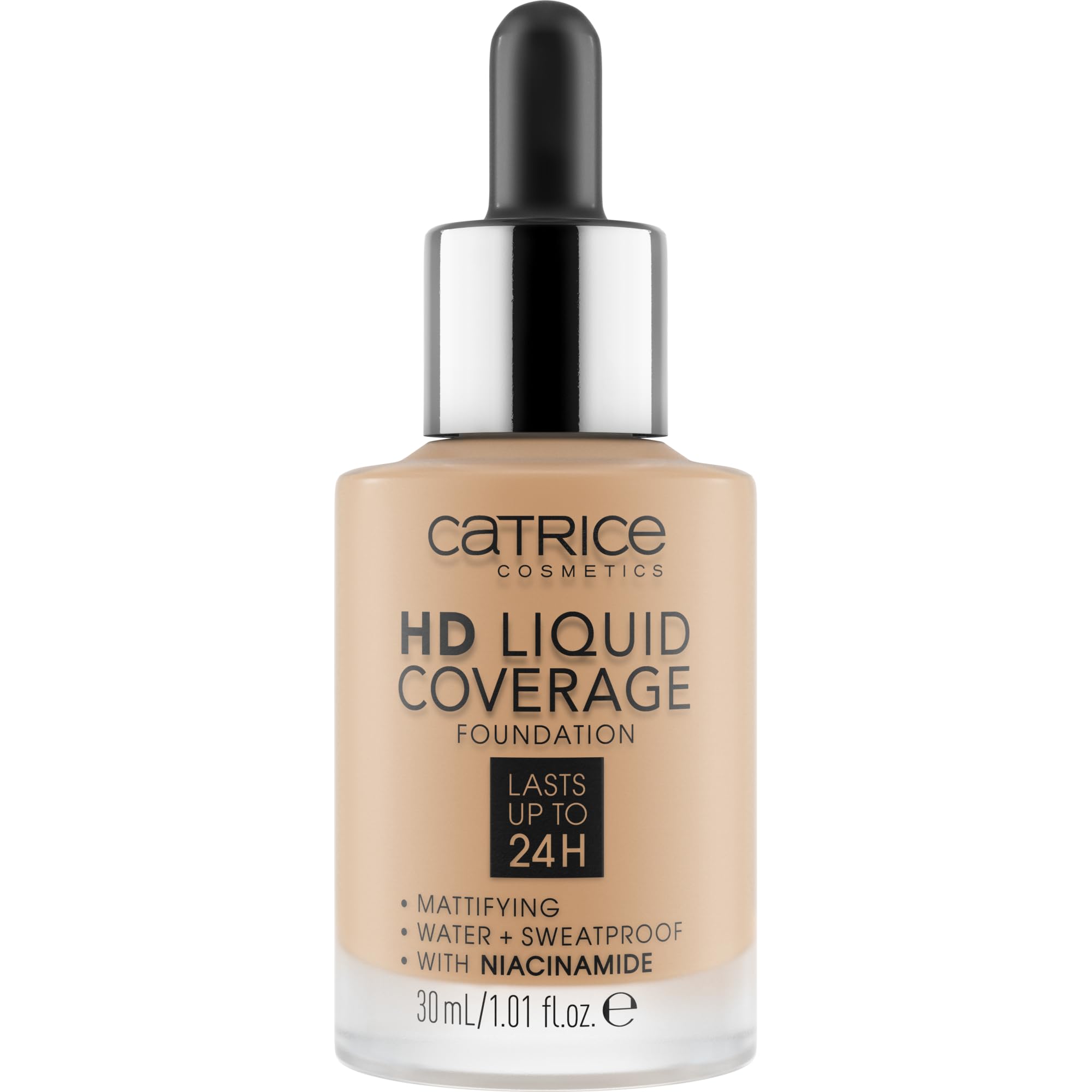 Catrice HD Liquid Coverage muestra el gotero para control de cobertura.
