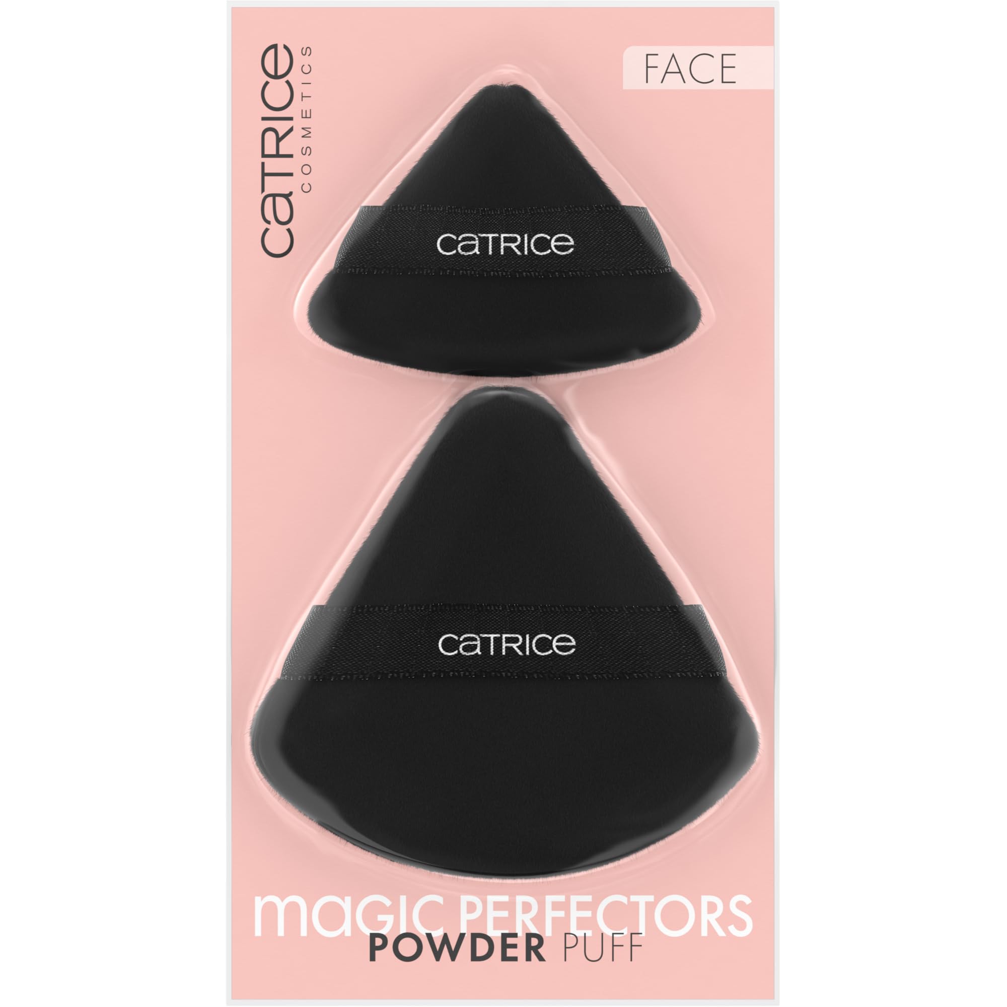 Catrice small powder puff for delicate under-eye setting with a smooth finish.