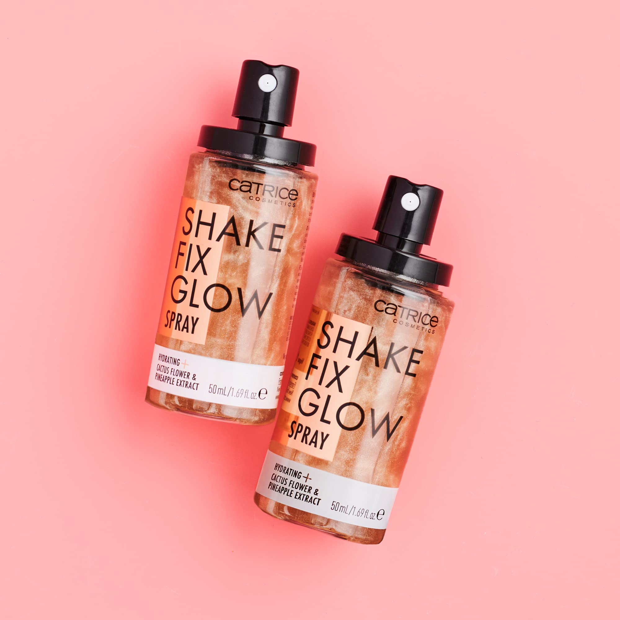 Catrice Shake Fix Glow Spray ingredients note cactus blossom and pineapple extract.