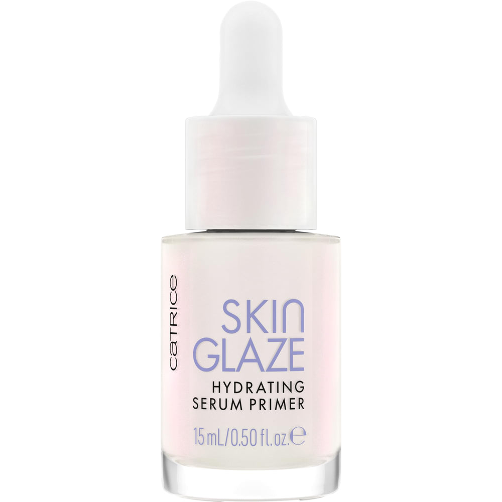 Catrice Skin Glaze application dropper demonstrates lightweight hydration for a smooth base