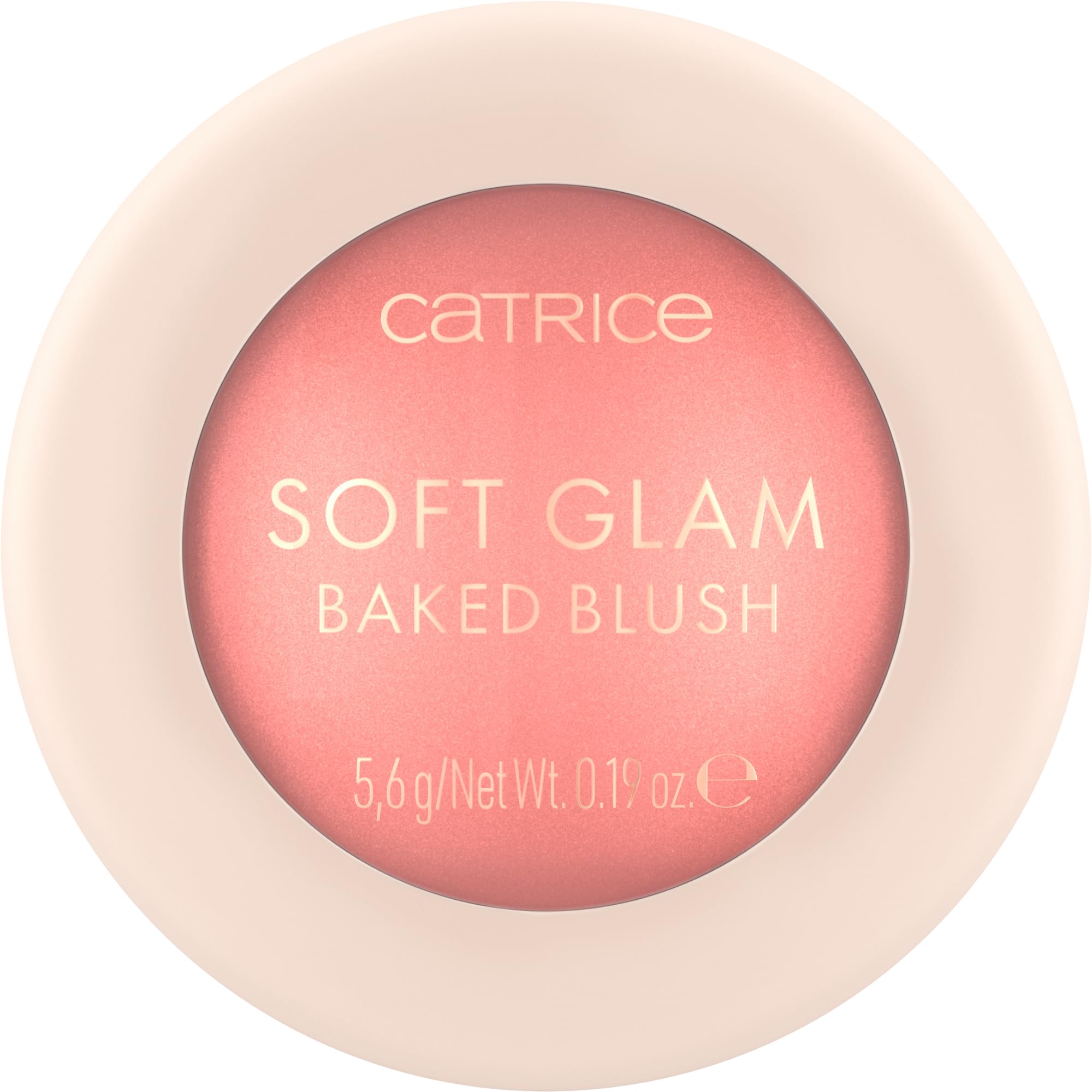 Catrice Soft Glam Baked Blush tono rosado radiante para mejillas.