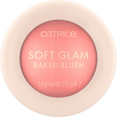 Catrice Soft Glam Baked Blush tono rosado radiante para mejillas.