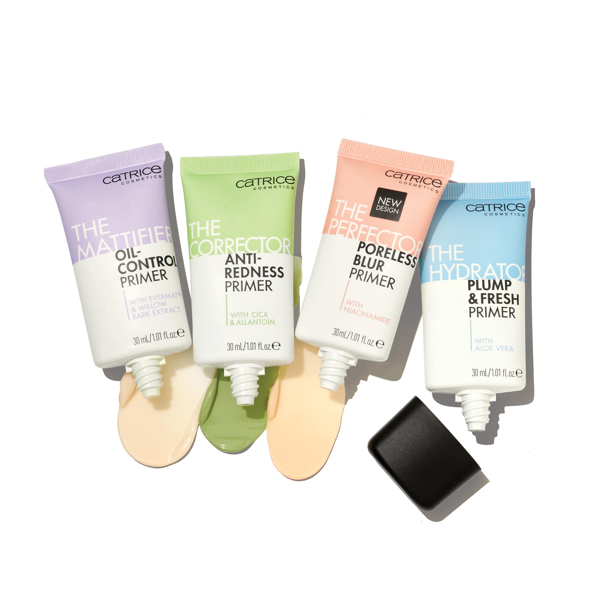 Catrice The Perfector Poreless Blur Primer application shows base for extended wear.