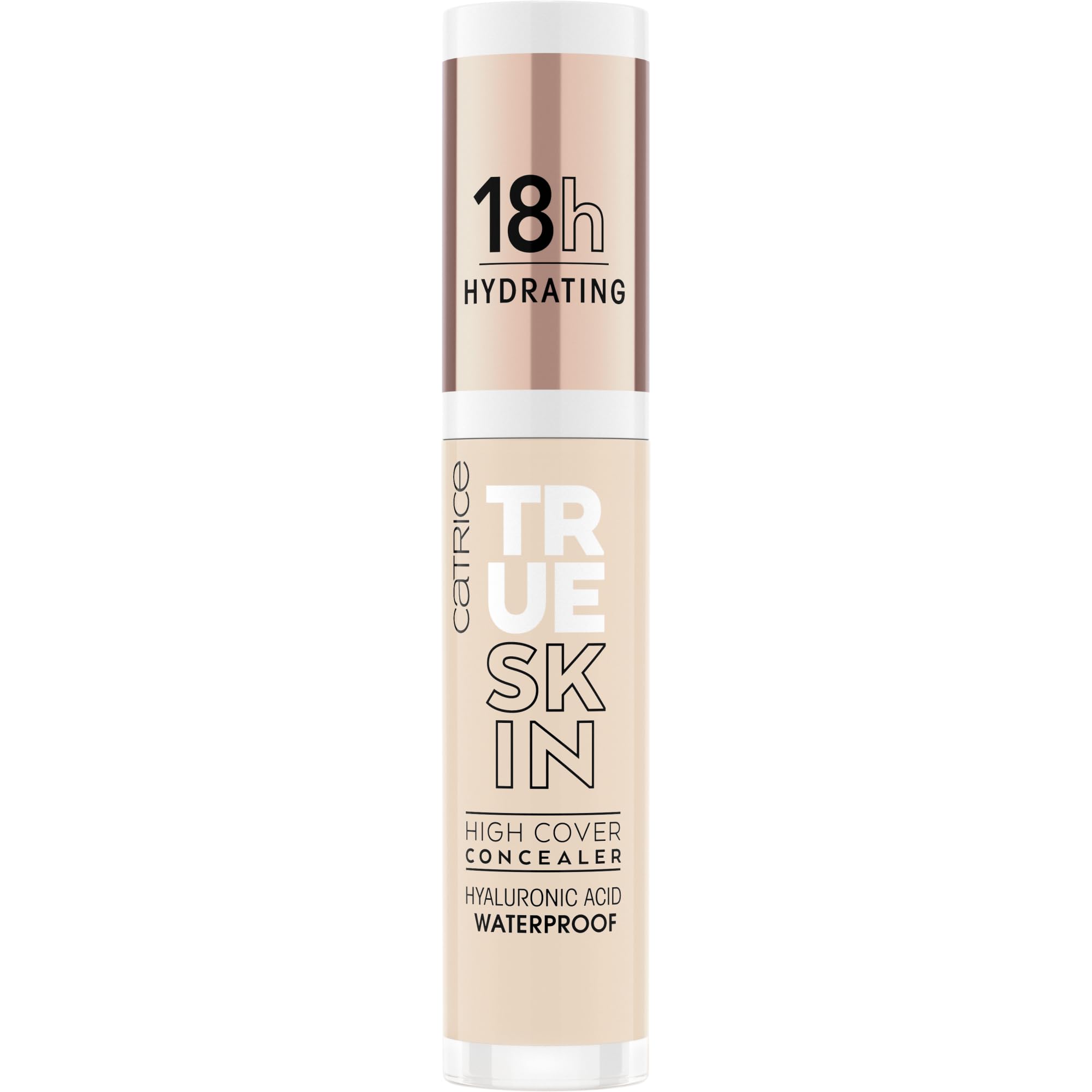 Swatches of Catrice True Skin High Cover Concealer on arm for shade 002 Neutral Ivory