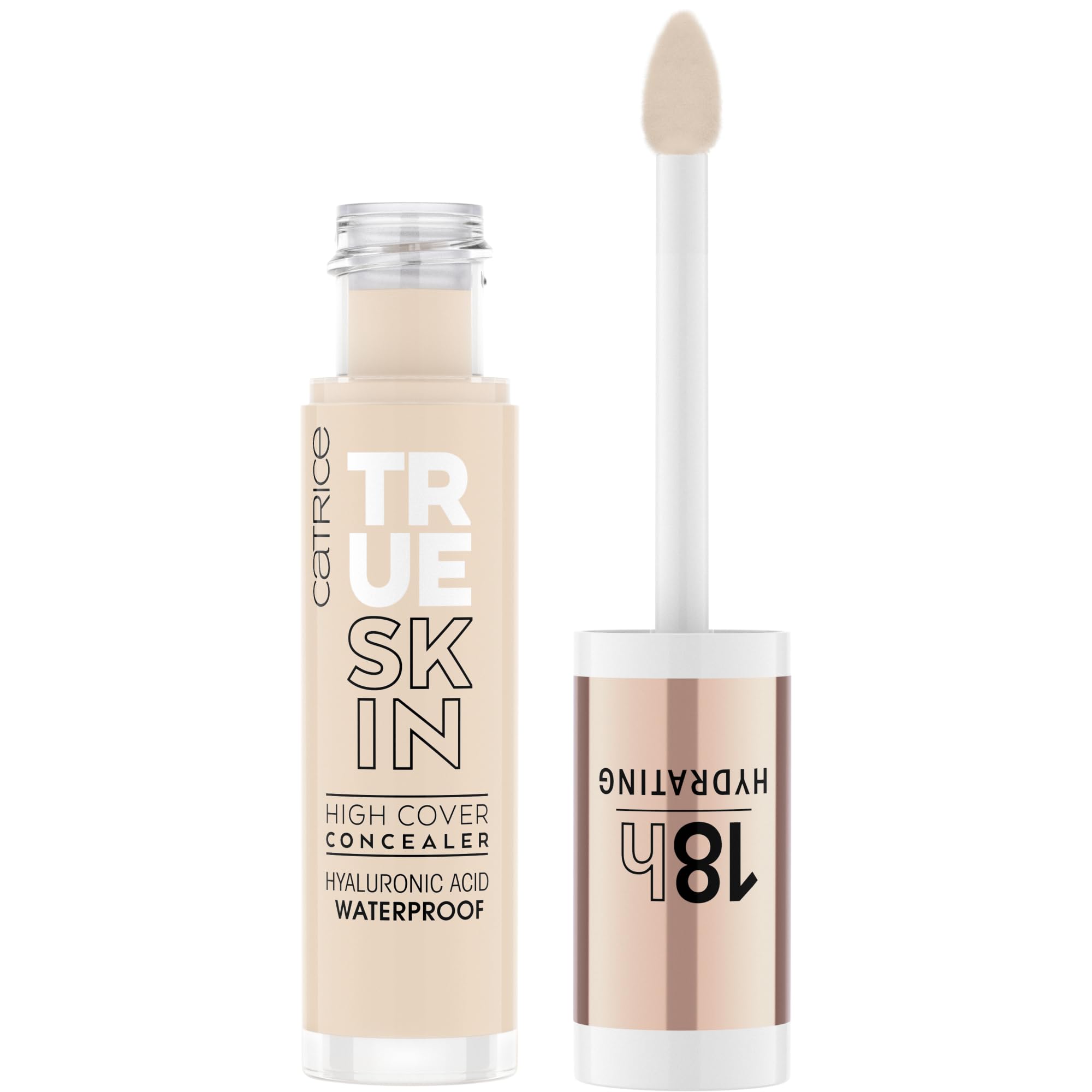 Catrice True Skin High Cover Concealer tube closeup showing premium packaging and coverage potential